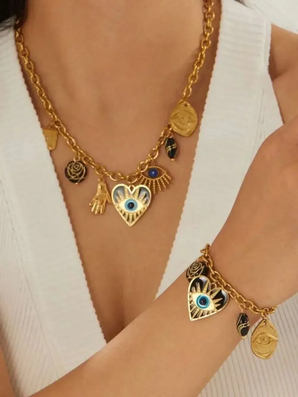 Anthropologie gold tone